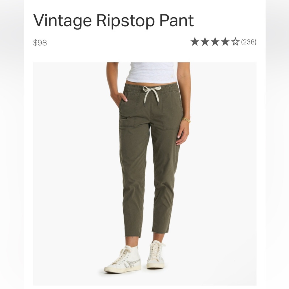 Womens Vintage Ripstop Pant in Medium - Dark Oregano